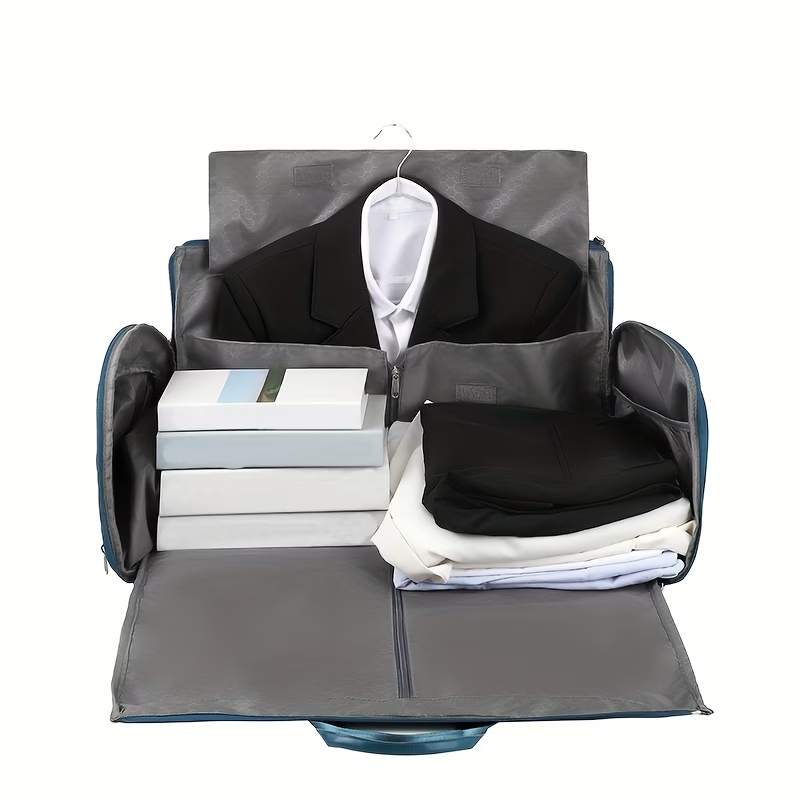 Fold 60 packed open with formalwear and folded clothing