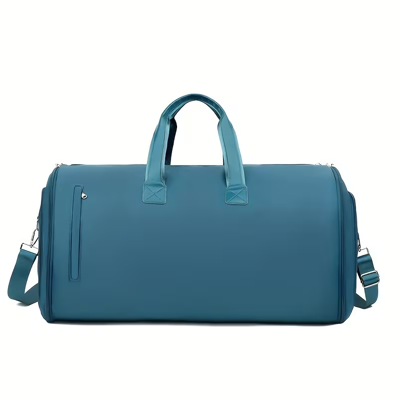 Fold 60 garment duffel in Peacock Blue, front view