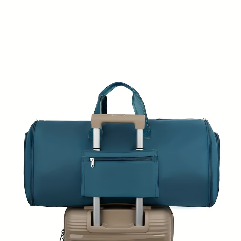 Fold 60 trolley sleeve shown on rolling luggage